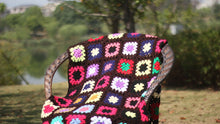 Load image into Gallery viewer, Grandmother&#39;s Block Checkered Handmade Crochet Blanket