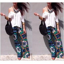 Load image into Gallery viewer, Summer Print Trousers Casual Straight Pants