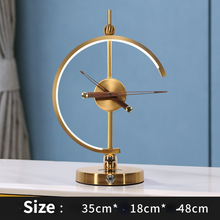 Load image into Gallery viewer, Creative clock lamp modern simple bedroom bedside light luxury decoration mobile phone intelligent wireless charging and storage lamp