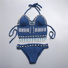 Load image into Gallery viewer, 2018 Knit Tassel Vintage Bikini Sets