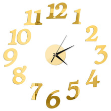 Load image into Gallery viewer, 3D Wall Clock Mirror Wall Stickers Creative DIY Wall Clocks Removable Art Decal Sticker Home Decor Living Room Quartz Needle Hot
