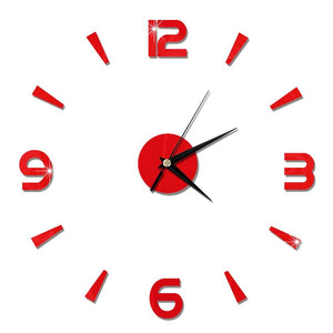 3D Wall Clock Mirror Wall Stickers Creative DIY Wall Clocks Removable Art Decal Sticker Home Decor Living Room Quartz Needle Hot