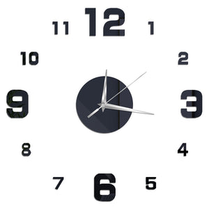 3D Wall Clock Mirror Wall Stickers Creative DIY Wall Clocks Removable Art Decal Sticker Home Decor Living Room Quartz Needle Hot