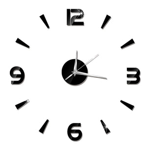 3D Wall Clock Mirror Wall Stickers Creative DIY Wall Clocks Removable Art Decal Sticker Home Decor Living Room Quartz Needle Hot
