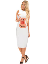 Load image into Gallery viewer, Stylish Women Xmas dress bodycon round neck sleeveless ladies casual party dress
