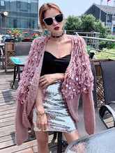 Load image into Gallery viewer, Autumn Winter Tassel Long Sleeve Knit Cardigan Tops