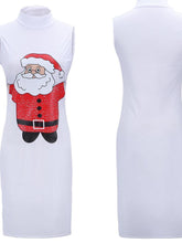 Load image into Gallery viewer, Stylish Women Xmas dress bodycon round neck sleeveless ladies casual party dress