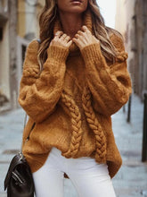 Load image into Gallery viewer, Casual Loose Turtleneck Solid Color Pullover Sweater Jumper