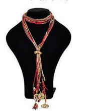 Load image into Gallery viewer, Fashion Metal Beads Tassel Necklace Sweater Chain
