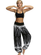 Load image into Gallery viewer, Women Bohemian Digital Printing Feather Fitness Yoga Casual Pants