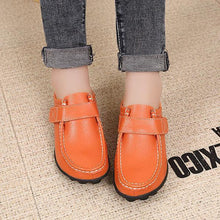 Load image into Gallery viewer, Soft Leather Pure Color Hook Loop Flat Comfortable Loafers