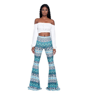 Fashion Pattern Printed Women's Bootcut Pants