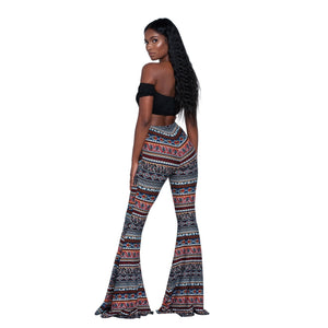 Fashion Pattern Printed Women's Bootcut Pants