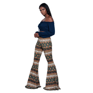 Fashion Pattern Printed Women's Bootcut Pants