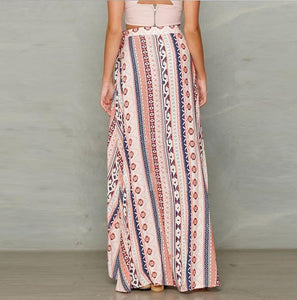 New Bohemia Printing Chiffon Split-side Cover-up Beach Skirt