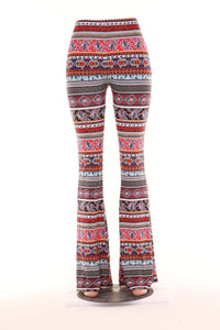 Fashion Pattern Printed Women's Bootcut Pants