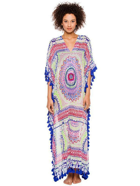 Summer Tassel Long Beach Split Maxi Dress