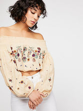 Load image into Gallery viewer, Embroidered Puff-sleeves Blouses&amp;Shirts Top