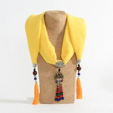 Load image into Gallery viewer, Autumn And Winter New Fringed Linen Cotton Solid Color Bohemian Shawl Scarf