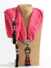 Load image into Gallery viewer, Autumn And Winter New Fringed Linen Cotton Solid Color Bohemian Shawl Scarf