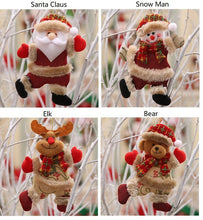 Load image into Gallery viewer, Santa Clause Bear Snowman Elk Doll Hanging Ornaments Tree Decoration