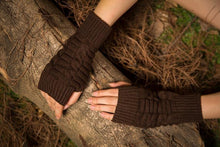 Load image into Gallery viewer, Half refers to the warm knit typing women s thick wool Half palm gloves - 4