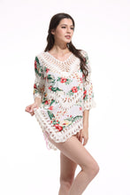 Load image into Gallery viewer, Print Lace Pullover Beach Swimwear Tops Bikini Cover Up