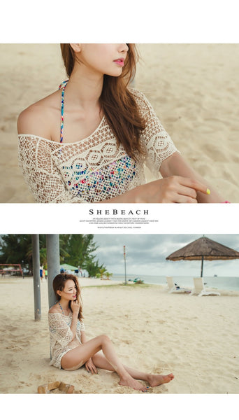 Sexy Knit Hollow Loose Beach Bikini Cover Up