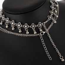 Load image into Gallery viewer, Retro exaggerated crystal alloy plate moon multi-tiered chest clavicle necklace necklace