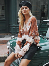 Load image into Gallery viewer, Fashion V Neck Knitting Loose Sweater Tops
