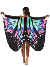 Load image into Gallery viewer, Butterfly Print Sexy Backless Beach One-piece Cover-up Dress