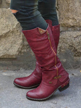 Load image into Gallery viewer, Spring and Autumn Women&#39;s Round Head Side Zipper Martin Boots