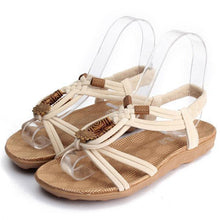 Load image into Gallery viewer, Flower Bead Knitting Clip Toe Slip On Flat Beach Outdoor Sandals