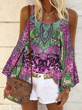 Load image into Gallery viewer, Retro Ethnic Vest Color Loose Blouse