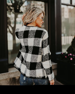 Fashion Plaid Long Sleeve Autumn Tops