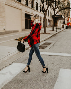 Fashion Plaid Long Sleeve Autumn Tops