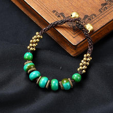 Load image into Gallery viewer, New Tibetan ethnic jewelry hand-woven Nepal Pearl retro bracelet