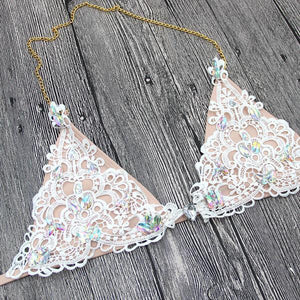 Sexy Lace Crystal Diamond Swimsuit