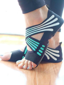Anti-slip Fitness Dance Pilates Socks Professional Indoor Yoga Sock  Five Toe Backless Fitness Ballet Ladies Socks