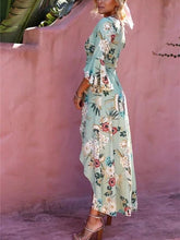 Load image into Gallery viewer, Bohemia Asymmetric V-neck Split-front Maxi Dress