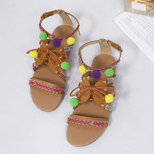 Load image into Gallery viewer, 2018 Summer Beach Tassel Flat Heel Sandals