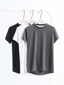 2018 new arrival Women sexy Leak back hanging neck T-Shirt