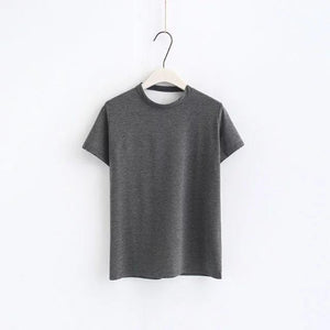 2018 new arrival Women sexy Leak back hanging neck T-Shirt