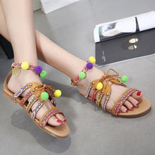 Load image into Gallery viewer, 2018 Summer Beach Tassel Flat Heel Sandals