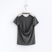 Load image into Gallery viewer, 2018 new arrival Women sexy Leak back hanging neck T-Shirt