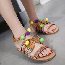 Load image into Gallery viewer, 2018 Summer Beach Tassel Flat Heel Sandals