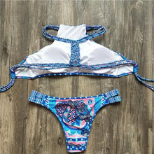 Load image into Gallery viewer, Handmade Sexy Bikini Beach Print Swimsuit