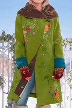 Load image into Gallery viewer, Winter Vintage Floral Print Longline Coat