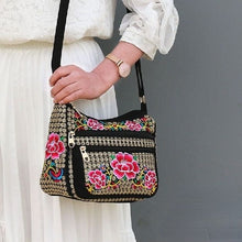 Load image into Gallery viewer, New Ethnic Style Women&#39;s Embroidery Bag Large Capacity Multi layer Embroidery One shoulder Crossbody Cosmetic Bag