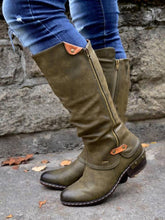 Load image into Gallery viewer, Spring and Autumn Women&#39;s Round Head Side Zipper Martin Boots